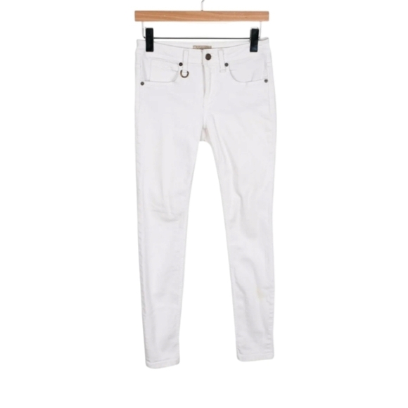 Burberry Brit Skinny leg Mid-rise Zip Closure five pockets white jeans. Size 28. - Picture 3 of 8
